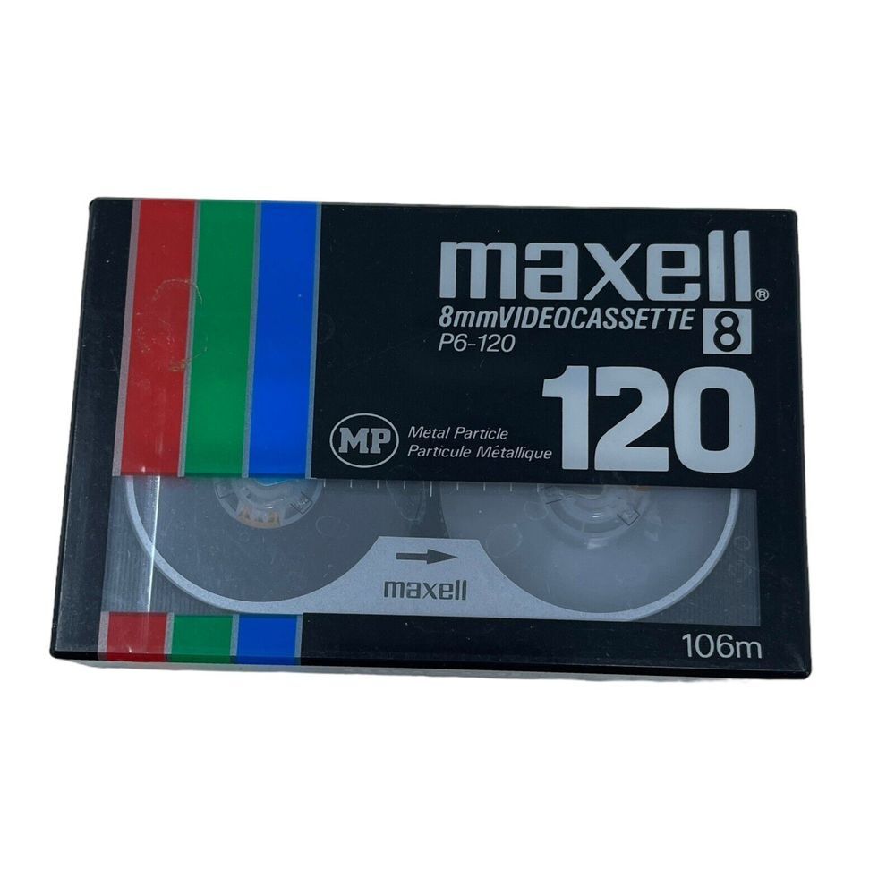 Maxell 8mm Video‎ Cassette Tape P6-120 New Unopened Metal Particle